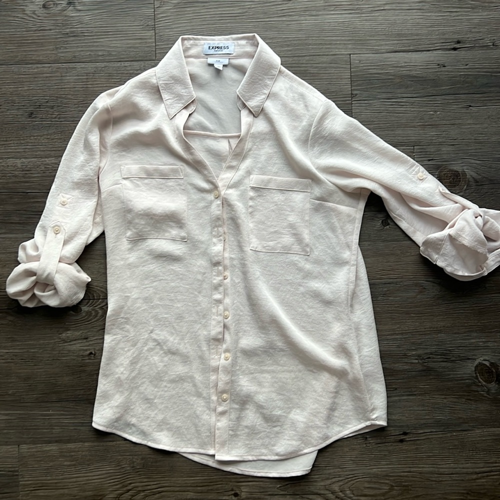 Express light pink portofino shirt